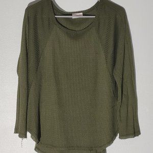 Pink Lily Large Green Sweater